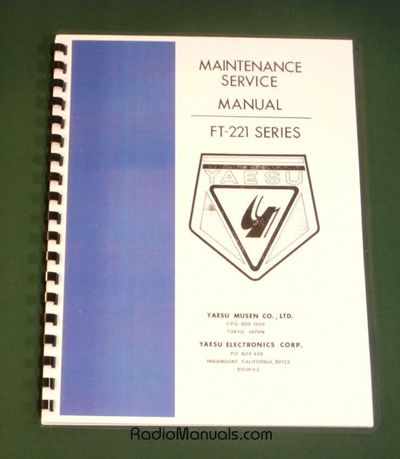 Yaesu FT-221/FT-221R Service Manual - Click Image to Close